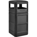 Global Industrial Square Standard Trash Can, Black, Plastic 641414BK